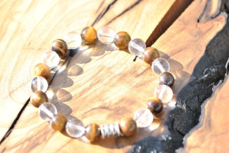 Armband Tigerauge & Bergkristall