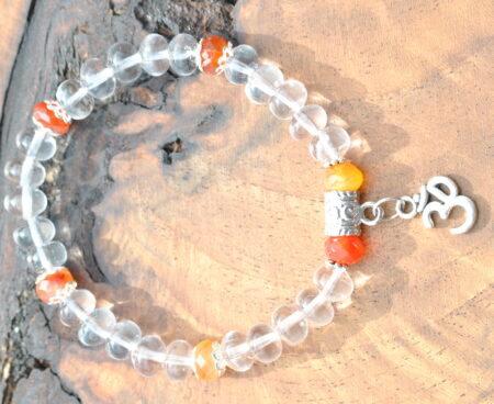 Armkette Karneol & Bergkristall, Namaste